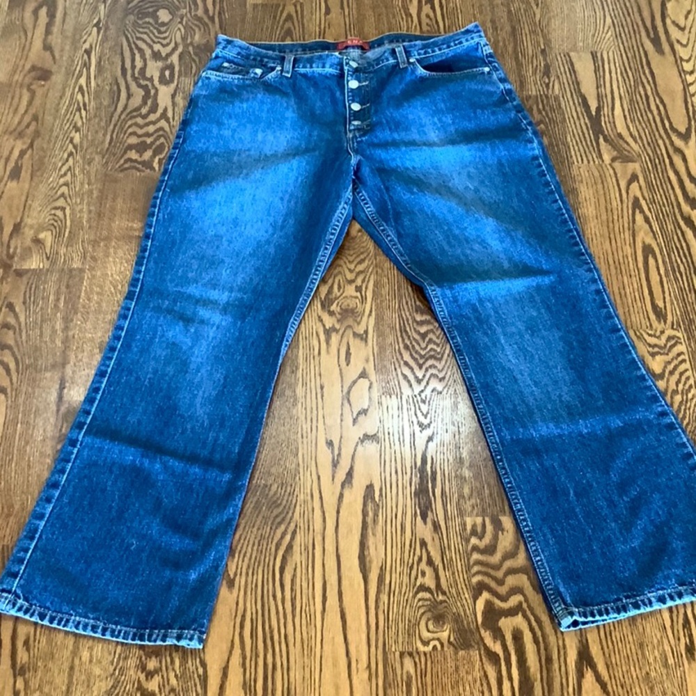 Zena High-Waisted Women's Denim Blue Jeans Button Front Size 16 36 x 31 Vintage - Picture 9 of 9